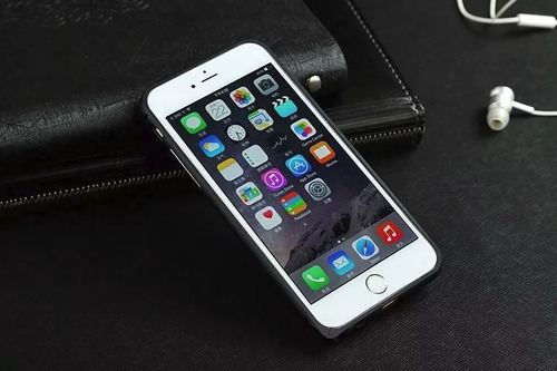 Bumper Case iPhone 6 Metal Alumínio Preto (6770)