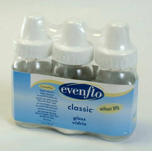 Teteros De Vidrio De 4oz. Marca Evenflo