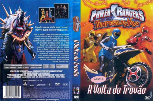 Dvd Lacrado Power Rangers Tempestade Ninja A Volta Do Trovao