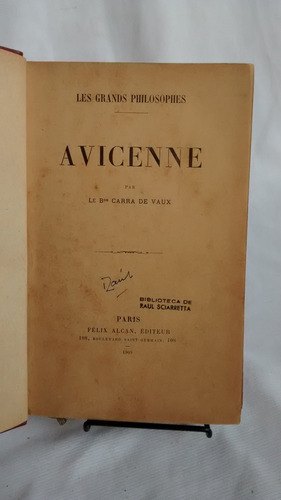 Imagen 3 de 5 de Avicenne - Le Bon Carra De Vaux - Felix Alcan Editeur - 1900