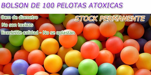 Imagen 6 de 7 de 50 Pelotas Atoxicas Precio Unidad Oferta Pelotero Casita