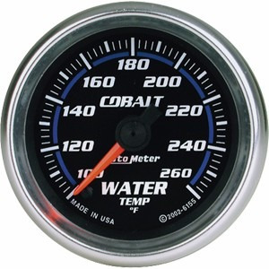 6155 Autometer Water Temp Cobalt 100-260 ºf 