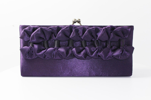 Cartera Fiesta Mujer Monedero Fashion Purpura  Flores Can07