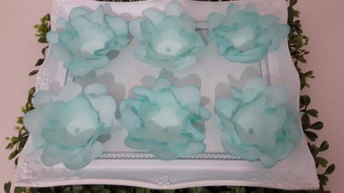 Forminhas De Doces Finos Verde Água Festa, Decoração Mesa