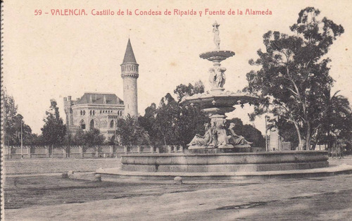 Antigua Postal España Valencia Castillo De Condesa Ripalda