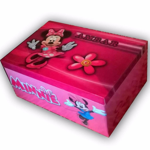 Imagen 2 de 6 de Minnie Caja De Madera Personalizada
