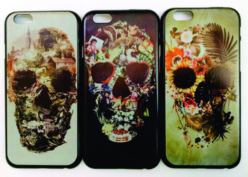 Carcasa Case Craneo Flores Punk Sugar Skull Para iPhone 6 6s