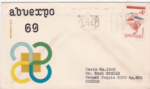 F- Sobre Primer Dia 1970 - Abuexpo 69 - Sello Tero Real