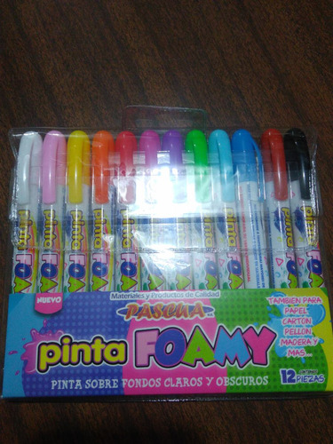 Pinta Foamy Crayon Especial Papeleria Merceria No Toxico 5pz