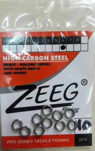 Anillas Para Señuelos Acero Reforzadas Nro 6  (7.75mm) Z-eeg