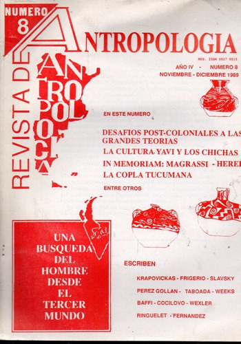 Revista De Antropologia 8 - Noviembre 1989