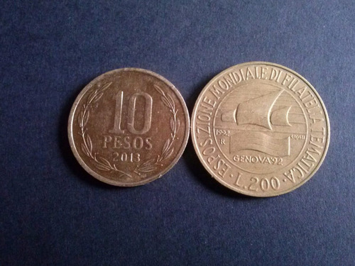 Moneda Italia 200 Liras Bronce 1992 (c21)