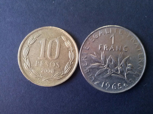 Moneda Francia 1 Franco 1965 Níquel (c35)