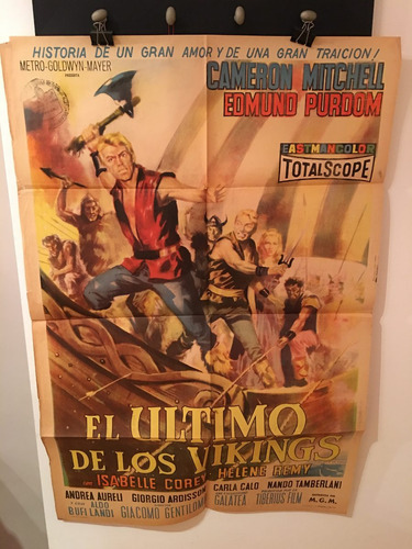 Afiche De Cine Original - El Ultimo De Los Vikings