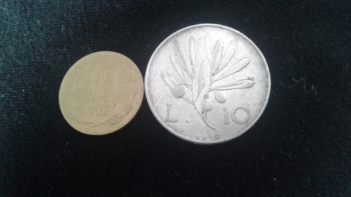 Italia 10 Liras 1949 Aluminio