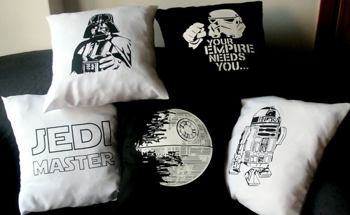 Imagen 8 de 10 de Almohadones Estampados 40x40 Regalo Navidad Star Wars Vader