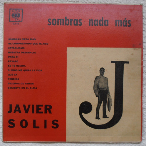 Javier Solís - Sombras Nada Más ( L P Ed. Uruguay)