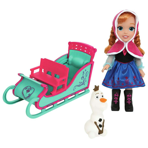 Anna Aventuras Na Neve Com Trenó Frozen Disney Jakks Pacific