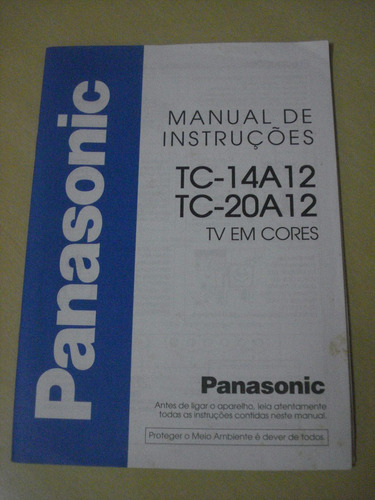 Manual Da Tv Cores Panasonic Tc-14a12 Tc-20a12 T492