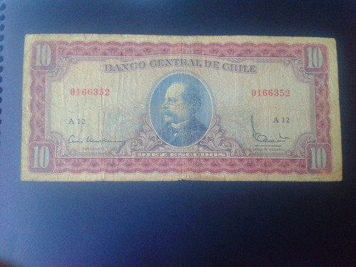 Chile Billete 10 Escudos Mackenna Ibañez