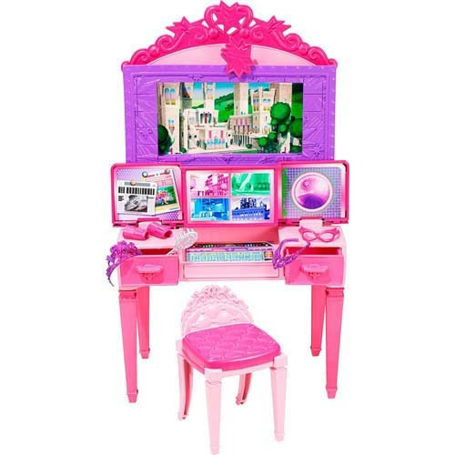 Barbie Penteadeira Centro De Comando Mattel