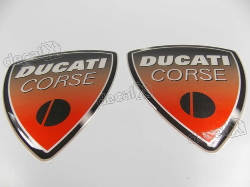 Emblema Adesivo Resinado Compativel Ducati Corse Par Rs6 Fk