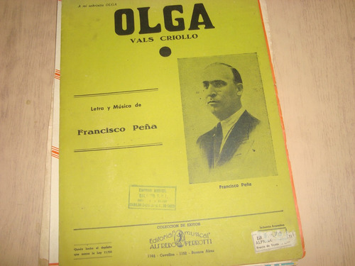 Francisco Peña - Partitura De Olga - Vals Criollo