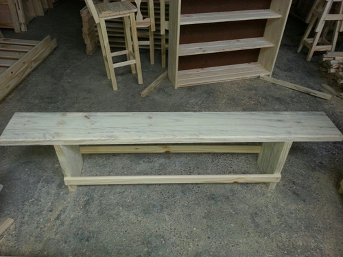 Mesa Tablon Con Caballetes Y 2 Bancos Largos Para Fiestas