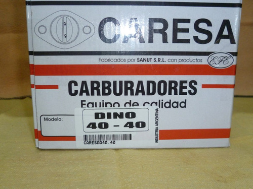 Carburador Dino Caresa 36-36 + Base Adaptadora Brosol