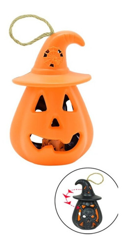 Imagen 4 de 10 de Vela Calabaza Bicolor Led Halloween Pumpkin Luminoso