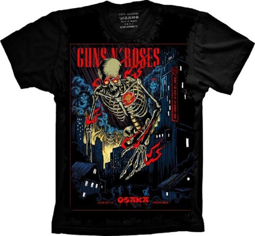 Camiseta Plus Size Banda - Guns N' Roses Colorida