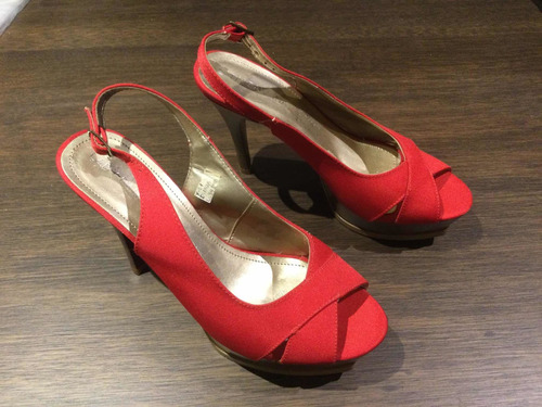 Zapatos Para Dama Lady Paulina De Tacón, Color Rojo