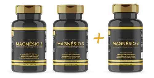 Magnésio 3 Completo 3 Em 1 Kit Tratamento 3 Meses Nutrivos