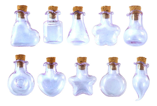 Botella De Cristal Wish Con Forma Diferente, 10 Botellas De