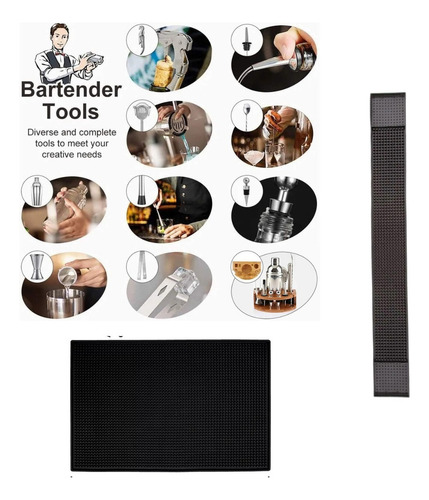Cocktail Bar Set Completo 14 Pzas: Mezcla Y Sirve Con Estilo