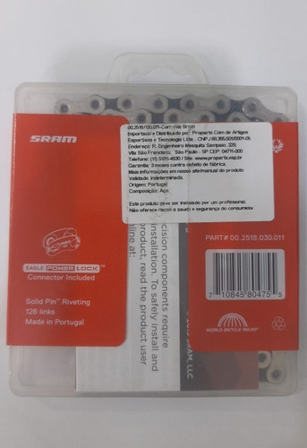 Imagem 2 de 2 de Corrente Sram Pc-gx Eagle 12v 126 Elos