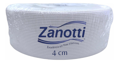 Elástico Jaraguá 40 Mm Zanotti Reforçado Branco 25 Metros Desenho do tecido Liso