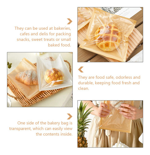 Bolsa De Papel For Pan De Sándwich, 100 Unidades, Envoltori