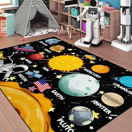 Alfombras Para Niños Para El Dormitorio Galaxy Planets Stars