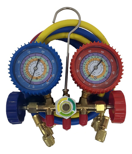 Manifold Gás R410 Jcm C/ Mangueira 90cm 5/16 Ct-536g-c