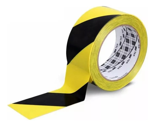 Cinta De Seguridad Negro/amarillo 5cm X 20 Mts