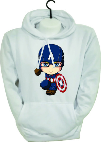 Buzos Hoodie Capitan America Marvel Niños Adultos