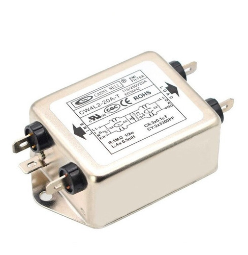 Filtro De Linha Industrial Supressor De Emi Rfi 20a