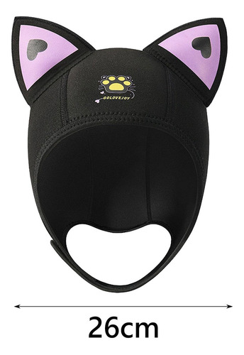 Gorro De Buceo Con Capucha Para Surf Para Mujer, Gorro Negro