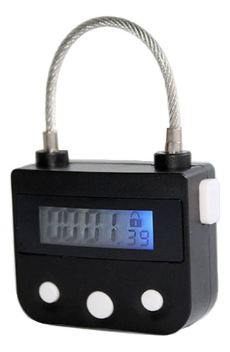 Y0metal Timer Lock Con Pantalla Lcd Usb, Candado Negro-fs