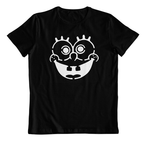 Polera Negra Algodon Estampado Dtf Bob Esponja Nickelodeon