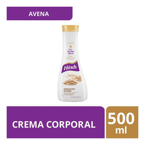 Crema Corporal Hinds Hidratación Extrema Avena 500ml