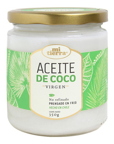 Aceite De Coco Sin Gluten Mi Tierra 350 Gr. No Refinado