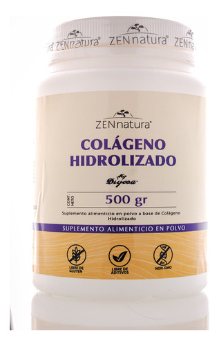 Colageno Hidrolizado Biotina Y Vitamina C 500 Grs Zen Natura Sabor Sin sabor