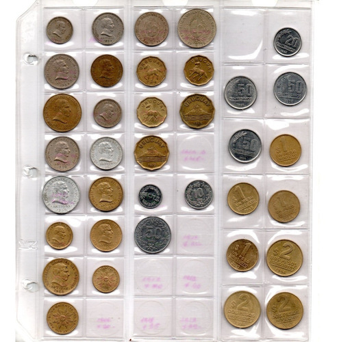 Uruguay Excelente Coleccion Lote 54 Monedas Diferentes!!